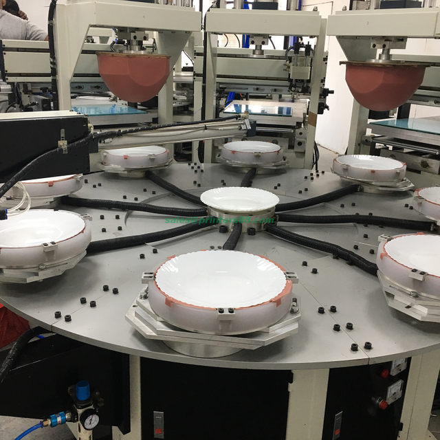 آلة طباعة وسادة أواني الطعام الخزفية بأربعة ألوان (HX-350-4P)